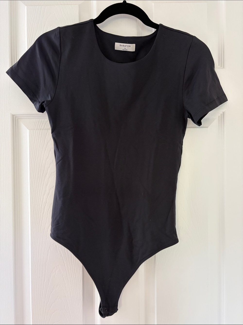 Babaton Black Short Sleeve Contour Bodysuit